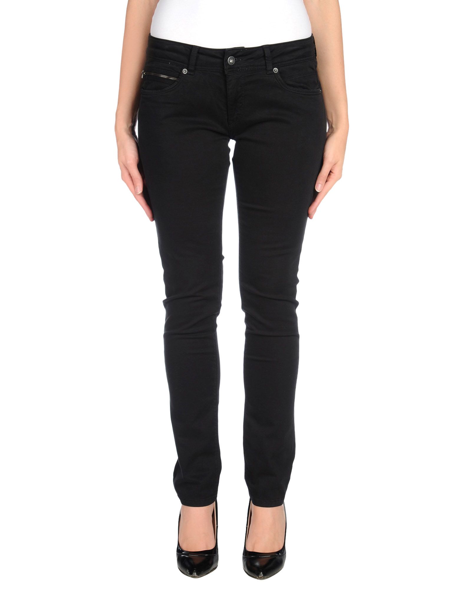 Shop Pepe Jeans Woman Pants Black Size 31w-32l Cotton, Elastane
