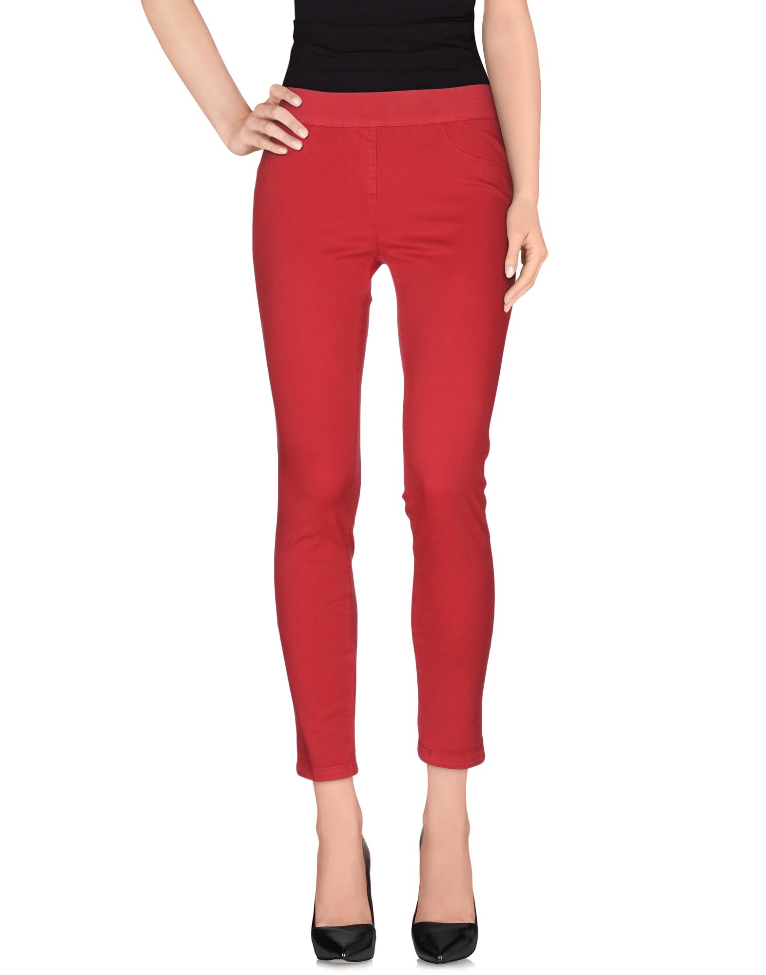 Blue Les Copains Pants In Red