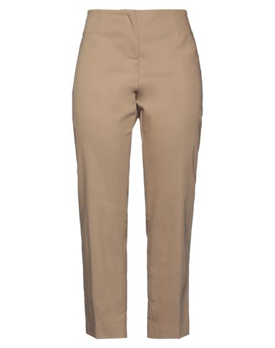 LES COPAINS LES COPAINS WOMAN PANTS SAND SIZE 14 COTTON, POLYAMIDE, ELASTANE