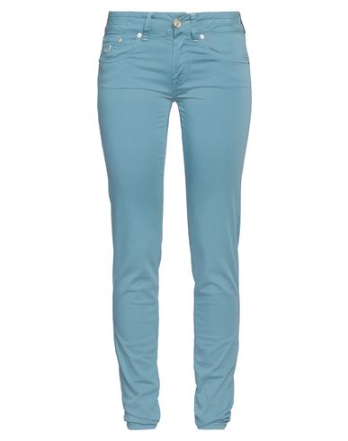 Shop Jacob Cohёn Woman Pants Pastel Blue Size 25 Cotton, Elastane