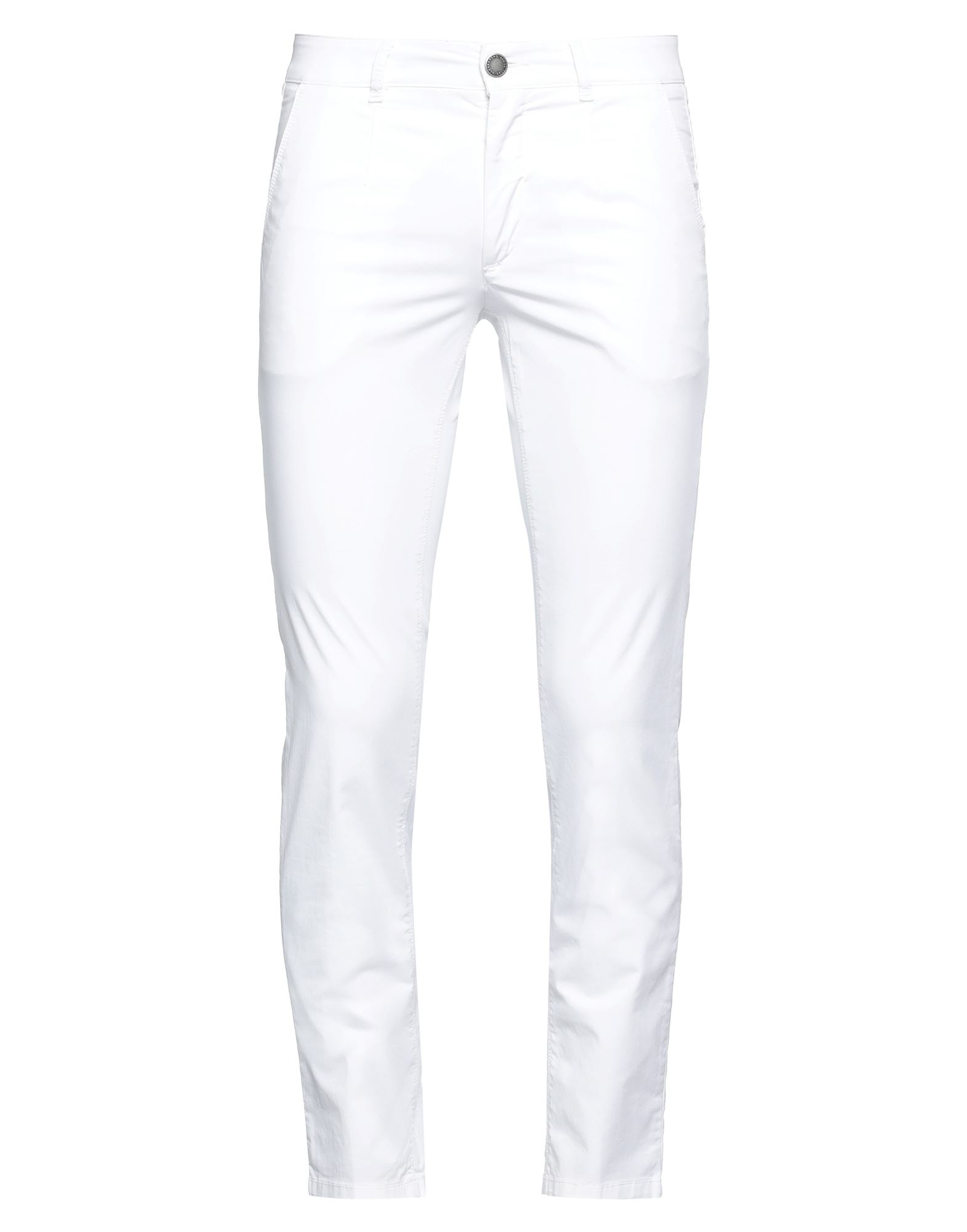 Shop Alessandro Dell'acqua Man Pants White Size 40 Cotton, Elastane