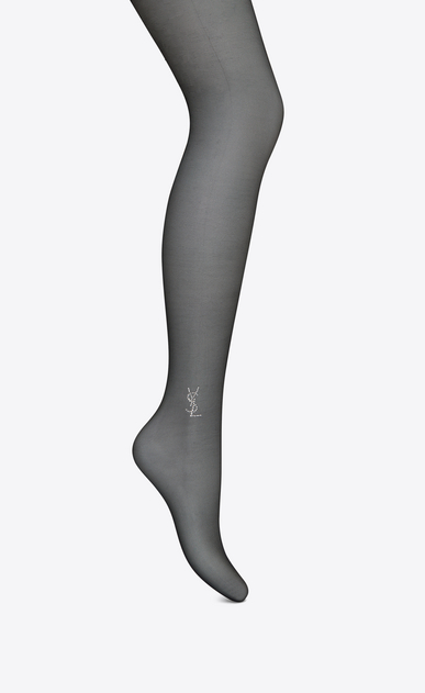 SAINT LAURENT RTW accessories Woman Sheer Black YSL Tights a_V4