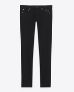SAINT LAURENT Skinny fit D Raw Black Low Waisted Skinny Jean f