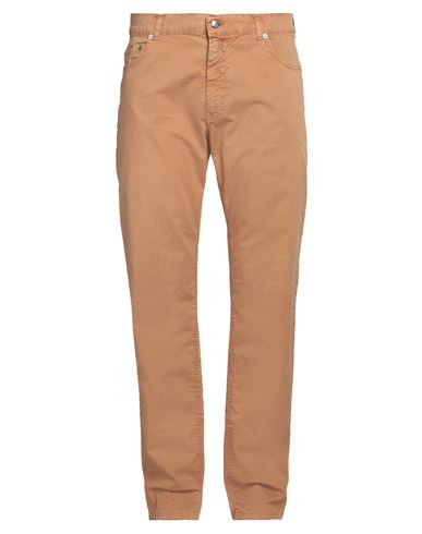 Man Pants Light brown Size 42 Cotton, Elastane