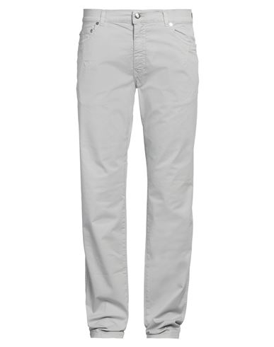 Man Pants Light grey Size 36 Cotton, Elastane