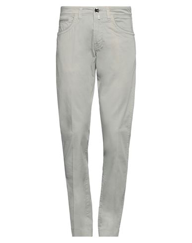 Man Pants Light grey Size 32 Cotton, Elastane