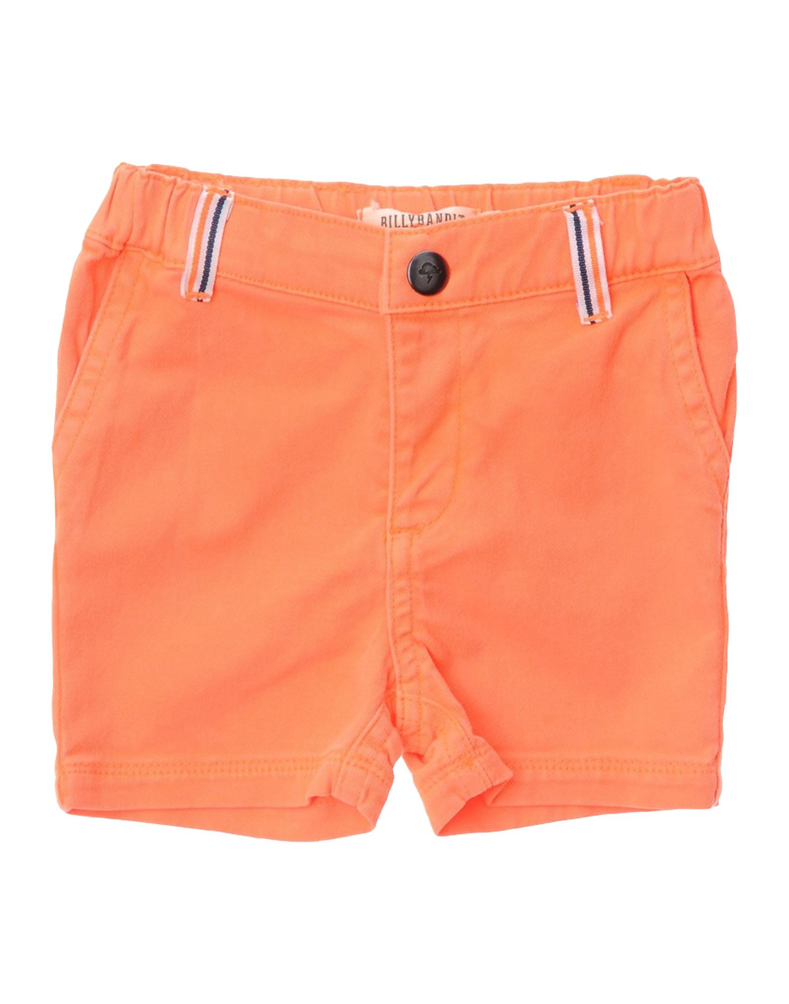 Billybandit Kids'  Newborn Boy Shorts & Bermuda Shorts Orange Size 3 Cotton, Elastane