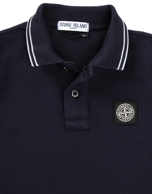 navy stone island polo shirt