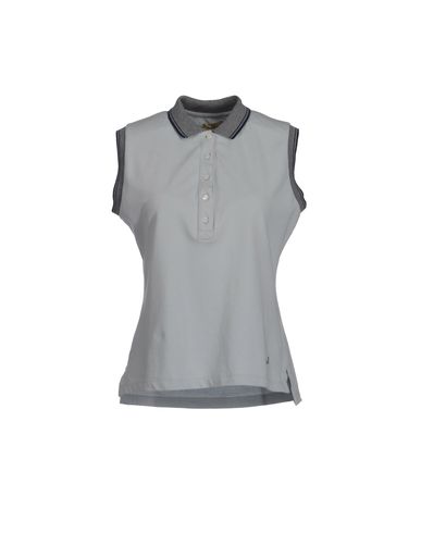 Jacob Cohёn Woman Polo shirt Light grey Size L Cotton, Elastane