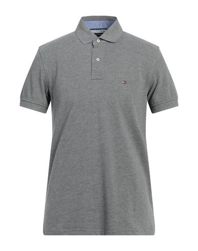 Tommy Hilfiger Man Polo Shirt Grey Size Xxl Cotton