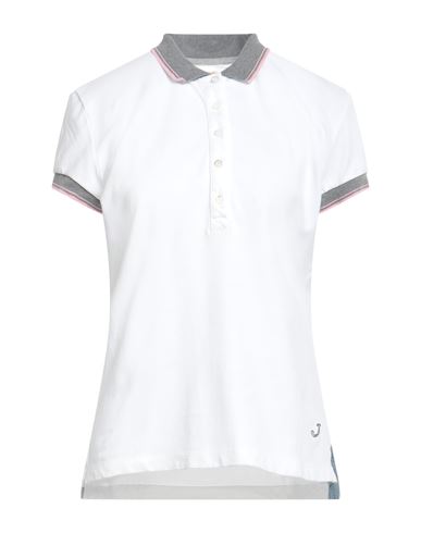 Jacob Cohёn Woman Polo Shirt White Size Xl Cotton, Elastane In White
