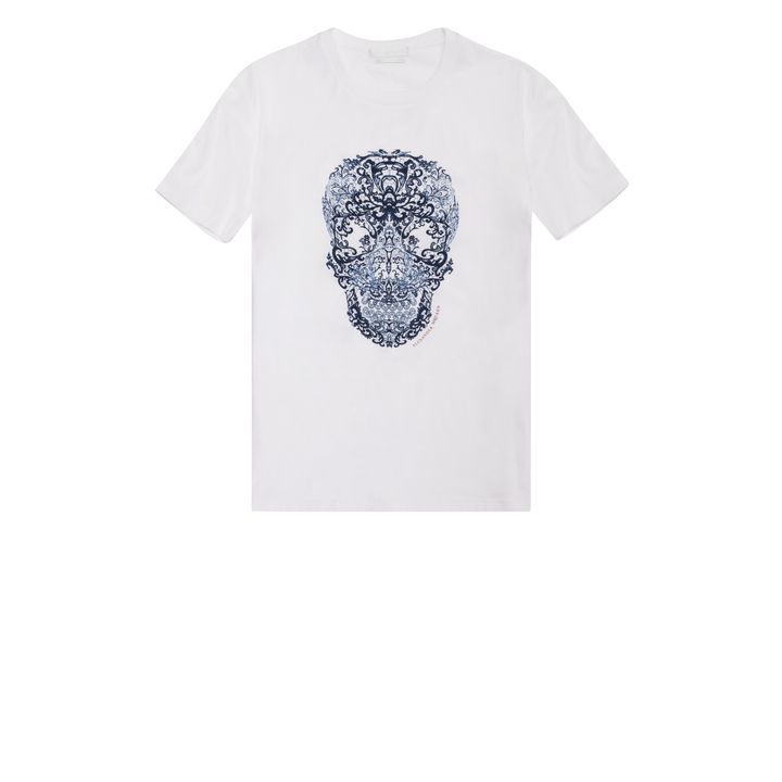 Lace Skull Print T Shirt Alexander McQueen | Skull T Shirt | Jersey