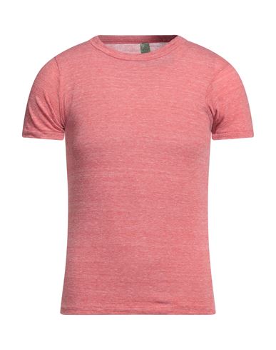 Shop Alternative Man T-shirt Coral Size Xs Polyester, Cotton, Rayon In Red