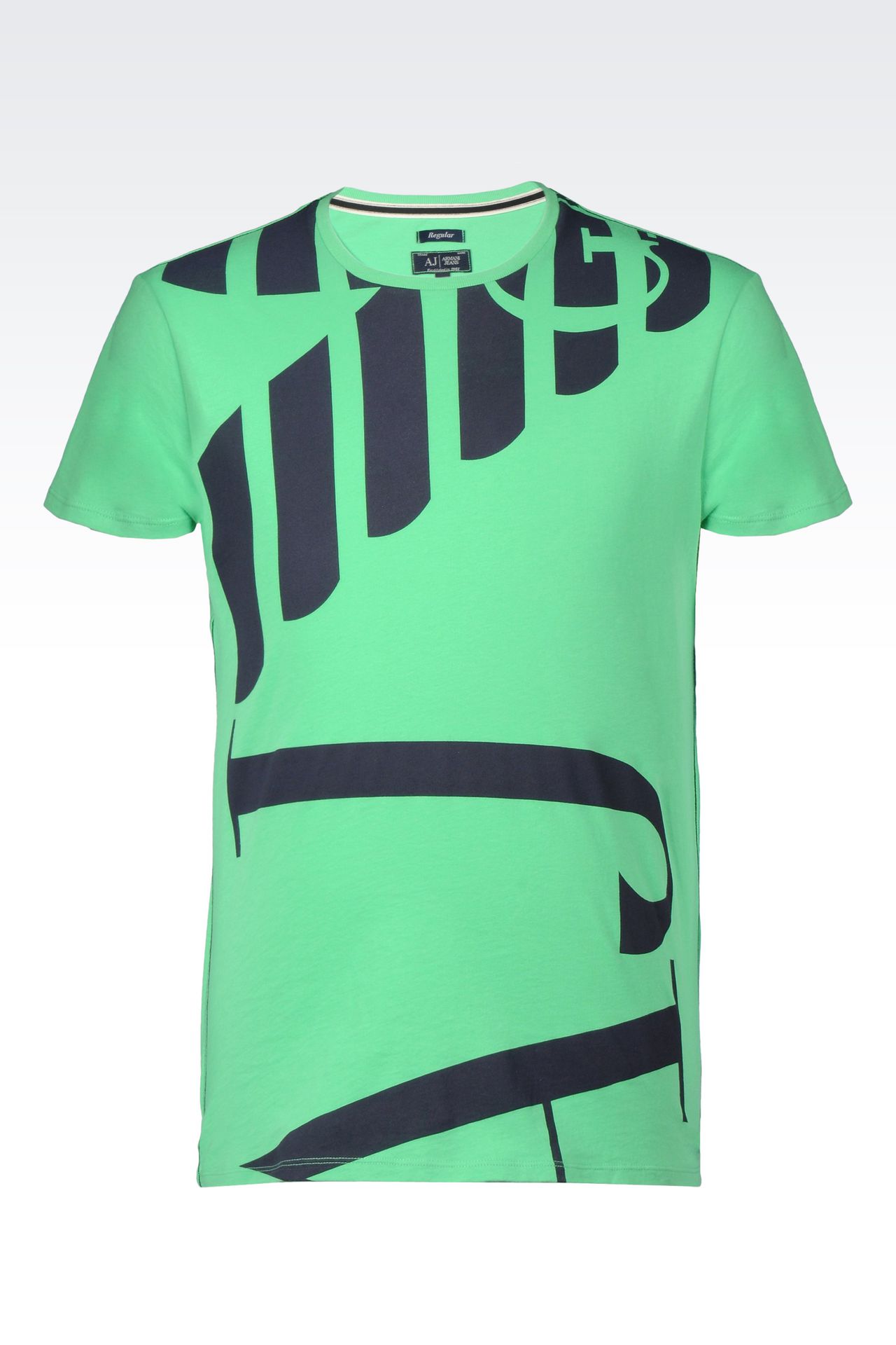 cotton jersey t-shirt with logo print