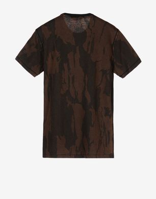 21835 FLOWING CAMO EFFETTO RISERVA Short Sleeve t Shirt Stone