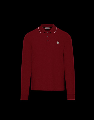 moncler red polo shirt