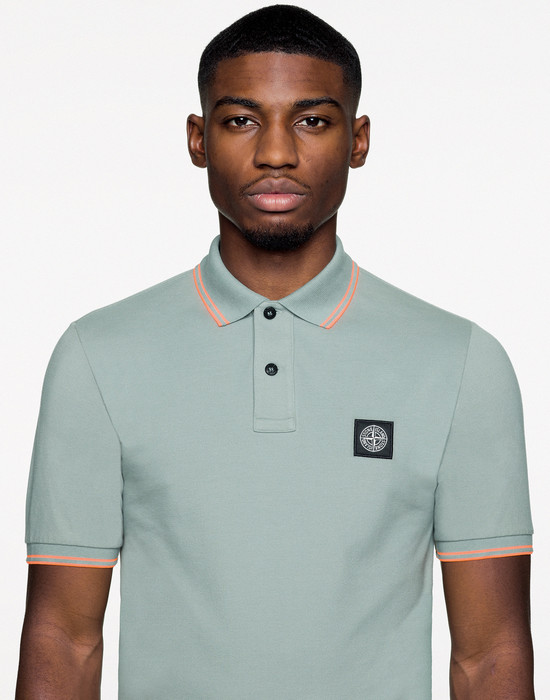 22S18 STRETCH PIQUÉ Polo Stone Island Homme Boutique Officielle