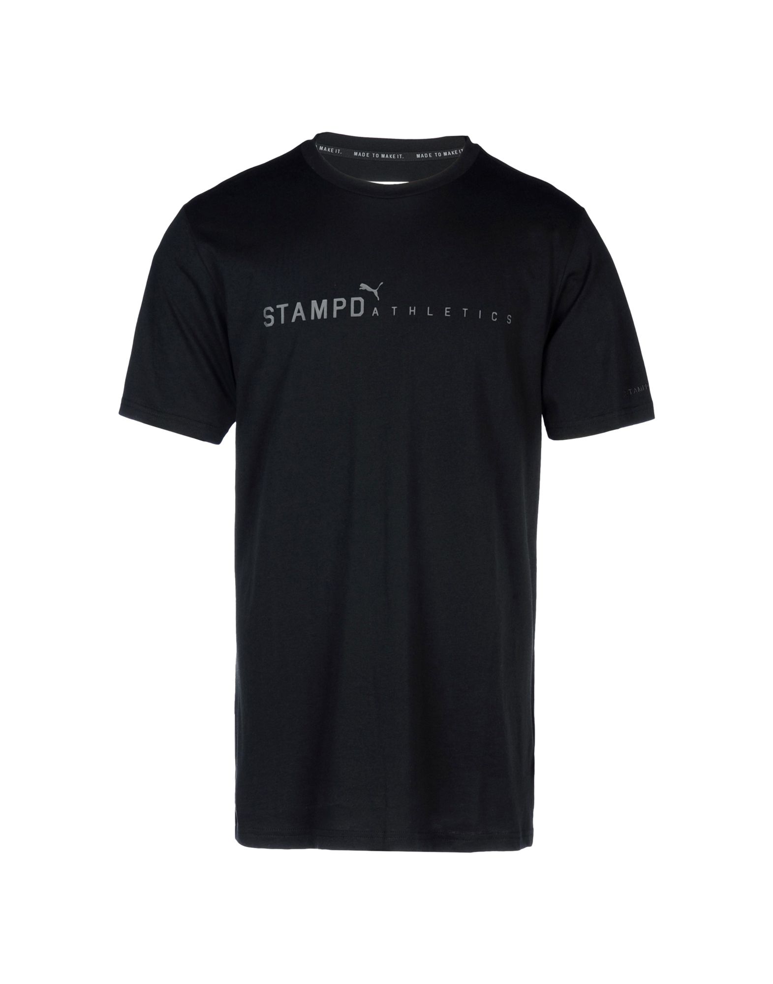 《送料無料》STAMPD x PUMA メンズ T シャツ ブラック M コットン 100% STAMPD LA LOGO TEE