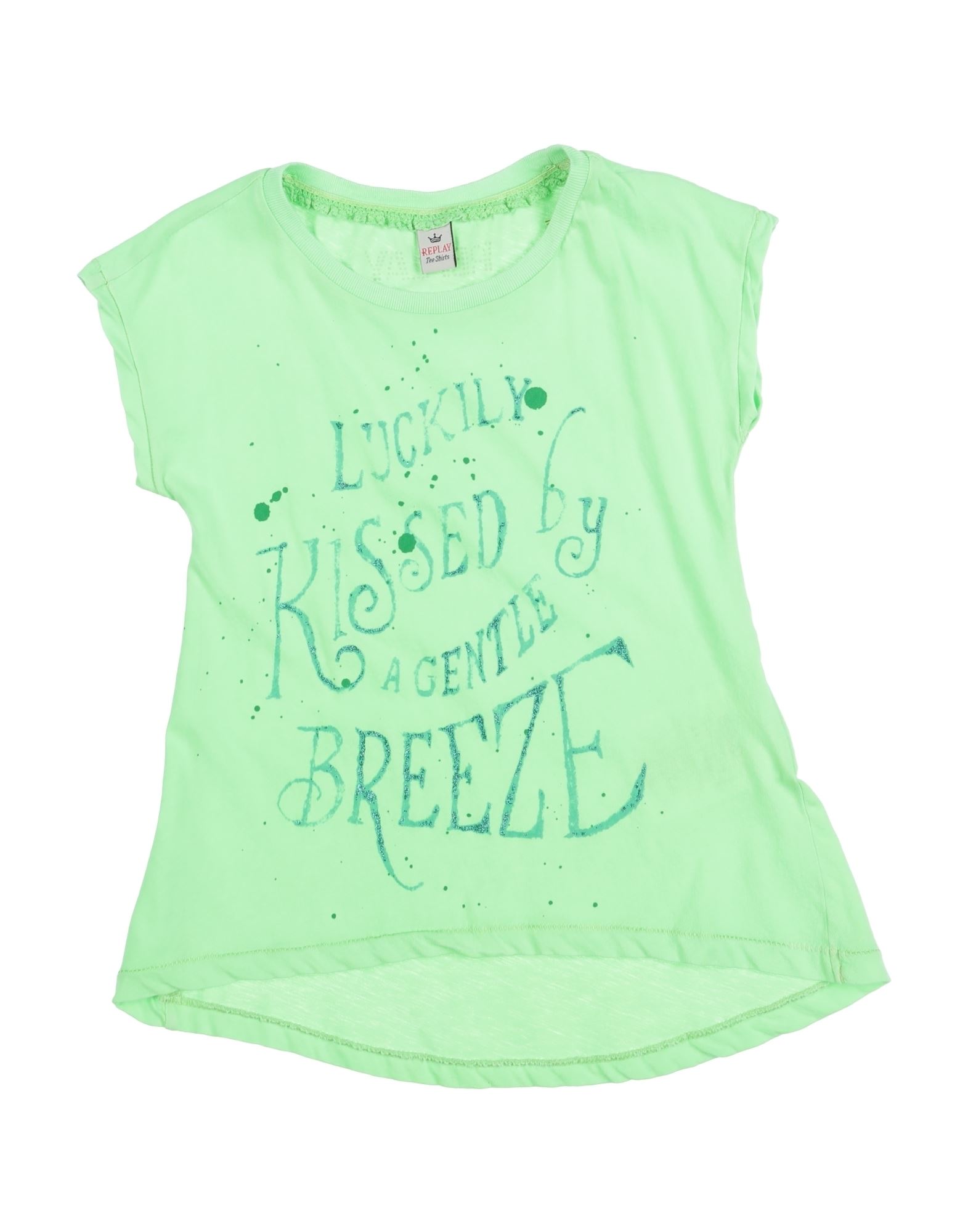 Replay & Sons Kids' T-shirts In Green