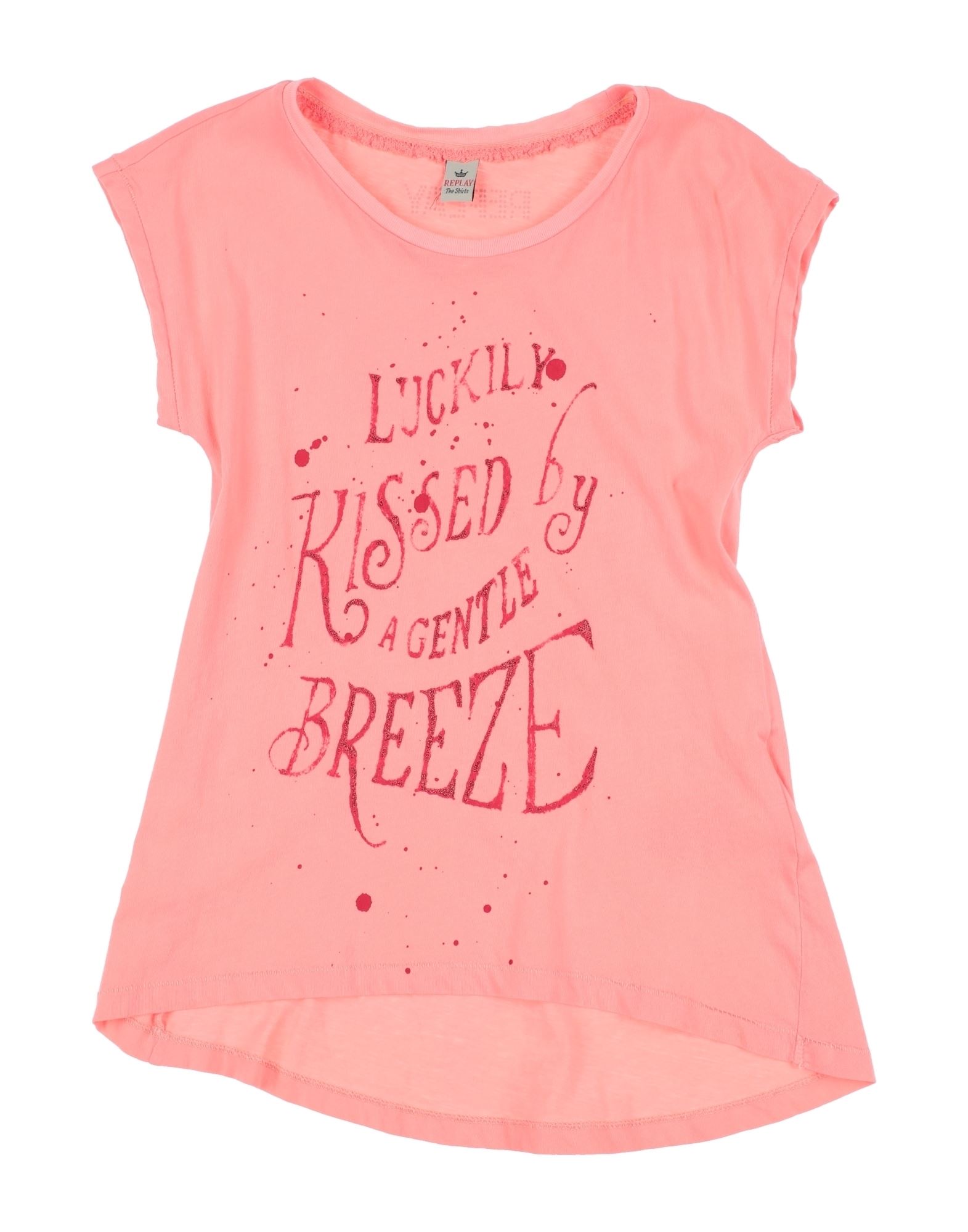 Replay & Sons Kids' T-shirts In Coral