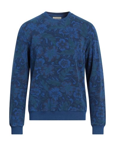 Man Sweatshirt Bright blue Size 5 Cotton, Elastane