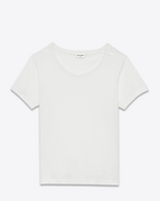SAINT LAURENT Tシャツ D リップド ショートスリーブTシャツ(アイボリー/コットンジャージー) f