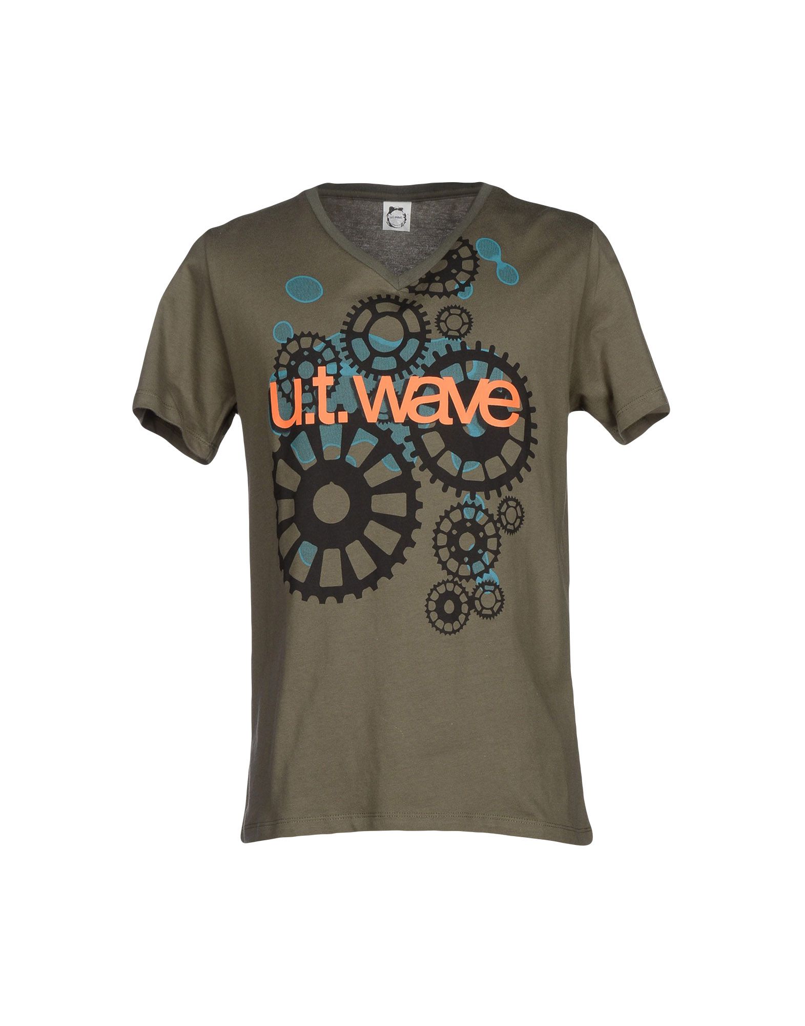 《送料無料》U.T. WAVE メンズ T シャツ ミリタリーグリーン S コットン 100%