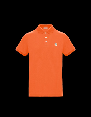 orange moncler polo