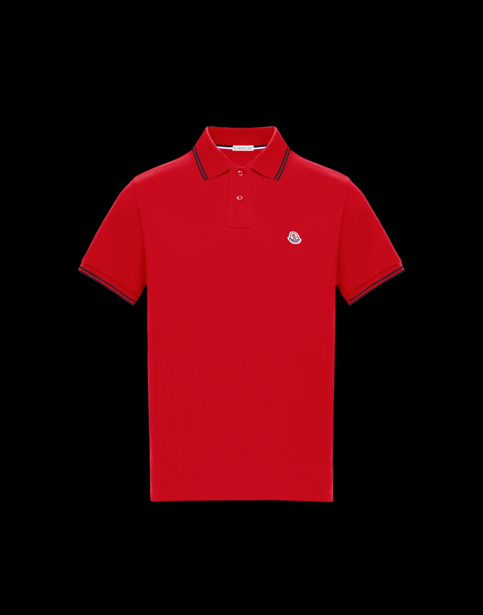 mens red moncler polo shirt