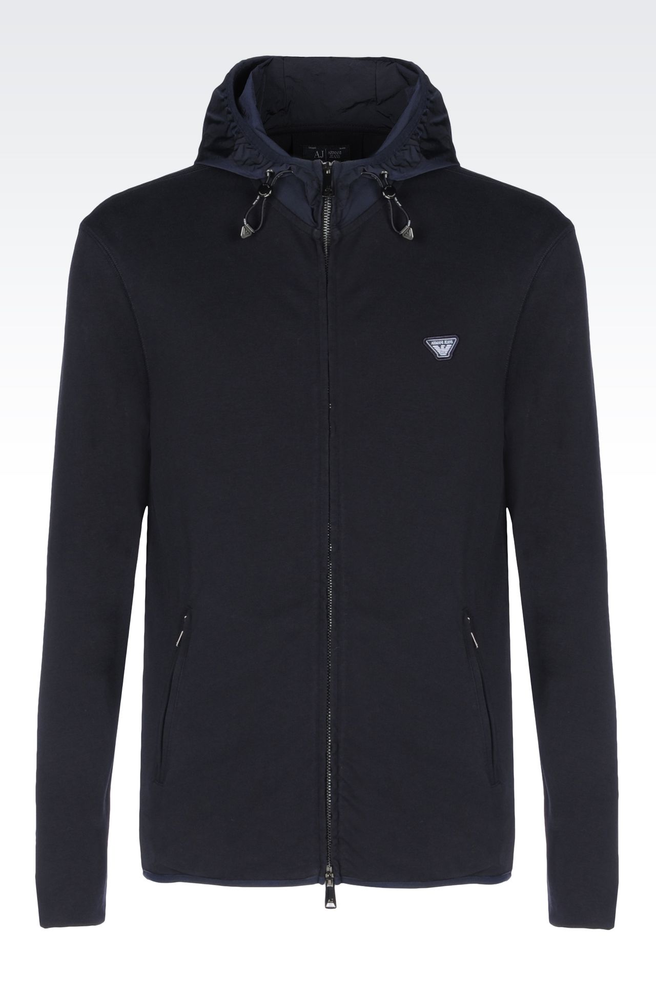 乔治阿玛尼armani-jeans全拉链运动衫带兜帽