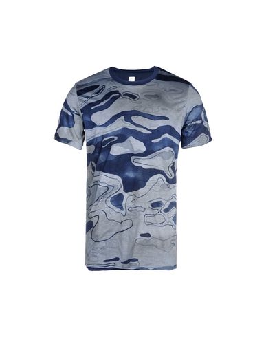 Aqua Print Crew-neck Tshirt Conquista Man T-shirt Midnight blue Size S Cotton