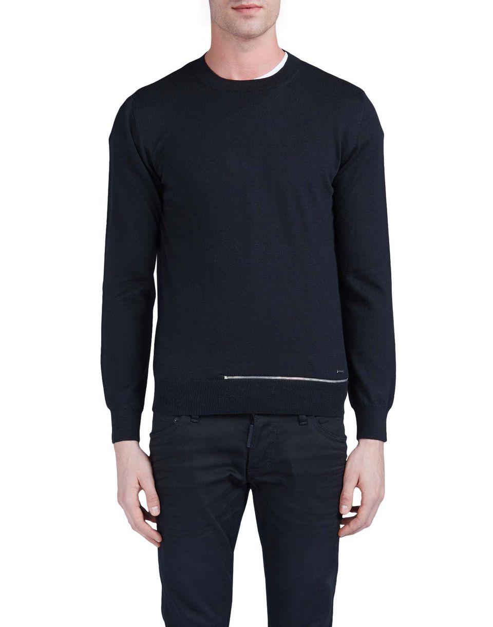 Dsquared2 Zipped Crew Neck Pullover - Sweaters for Men | Official Store