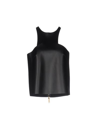 Woman Top Black Size 4 Ovine leather