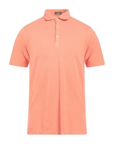Rossopuro Man Polo Shirt Salmon Pink Size 5 Cotton