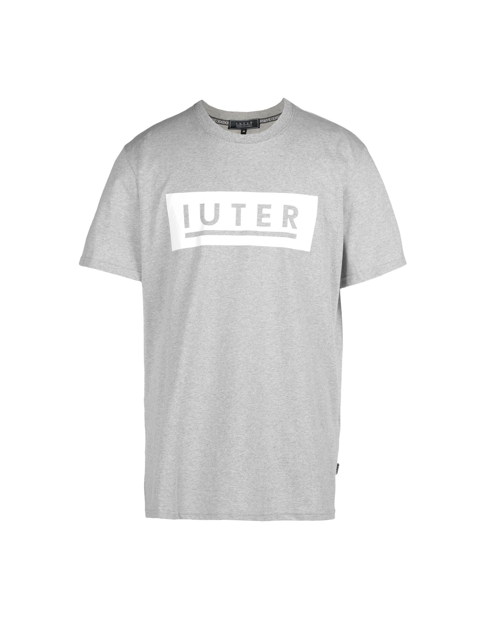 《送料無料》IUTER メンズ T シャツ グレー L コットン 100% BOXER TEE Puff Printed T-Shirt