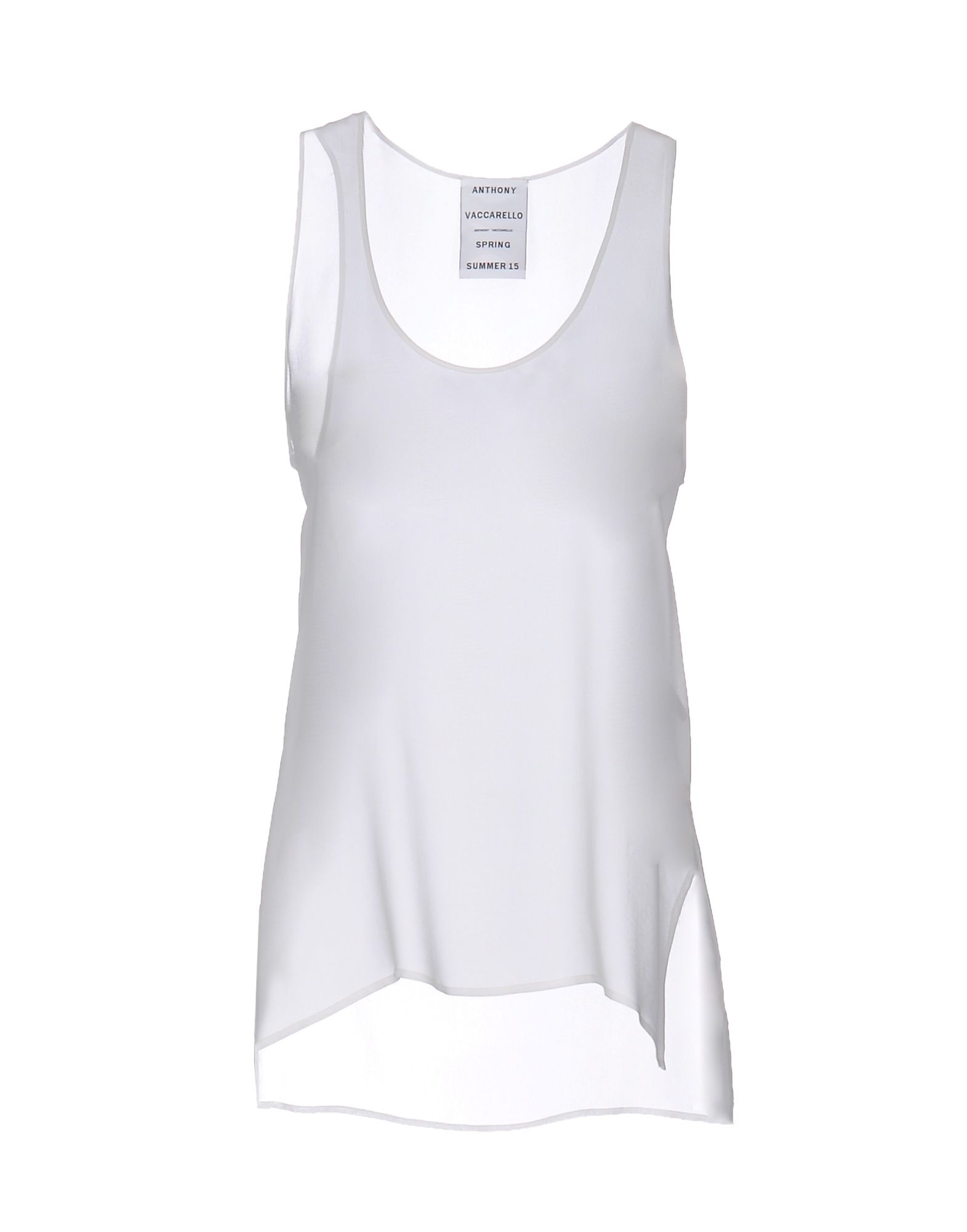 Anthony Vaccarello Silk Top In White