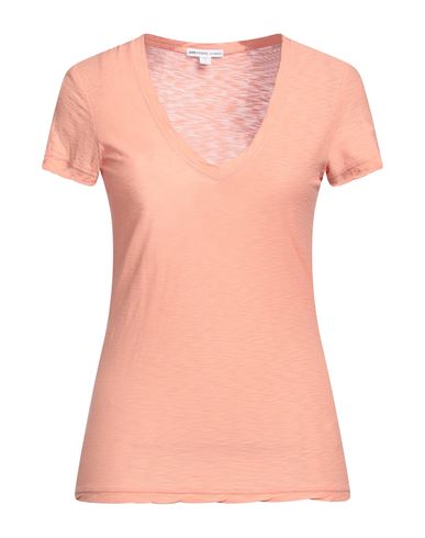 James Perse Woman T-shirt Salmon Pink Size 3 Cotton