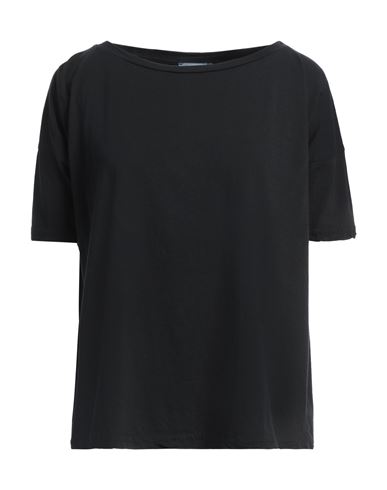 Woman T-shirt Black Size S Cotton
