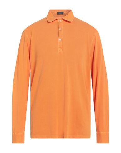 Man Polo shirt Orange Size 4 Cotton