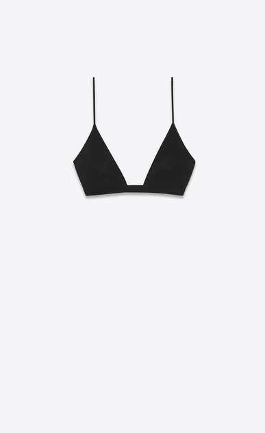 triangle bra in black satin