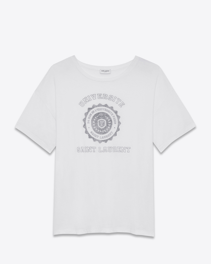 Saint Laurent Short Sleeve Saint Laurent Université Oversized t Shirt ...