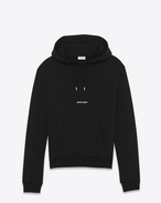 SAINT LAURENT Sportswear Tops U Black SAINT LAURENT Signature Cropped Hoodie f