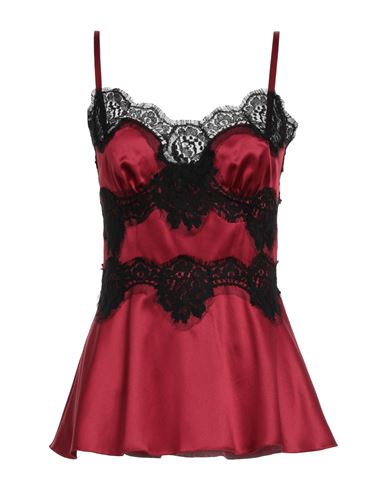 Dolce & Gabbana Woman Top Red Size 12 Silk, Cotton, Elastane, Polyamide