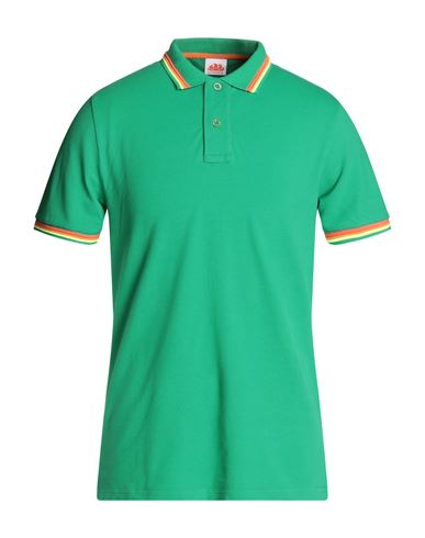 Sundek Man Polo Shirt Emerald Green Size L Cotton, Elastane