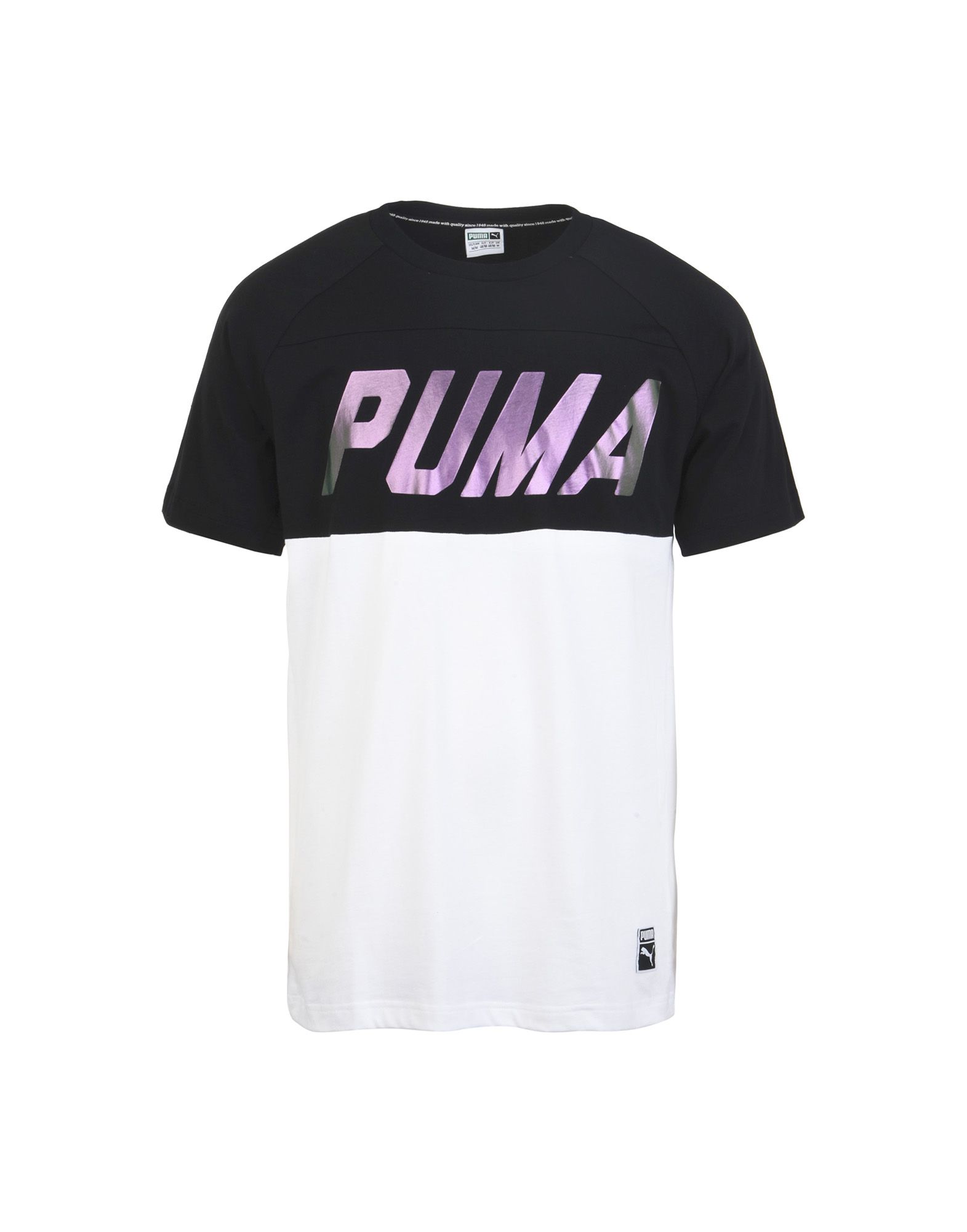 《送料無料》PUMA メンズ T シャツ ブラック S コットン 100% COLORBLOCK TEE