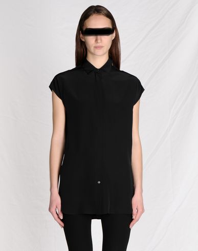 silk crepe de chine blouse with back zip detail
