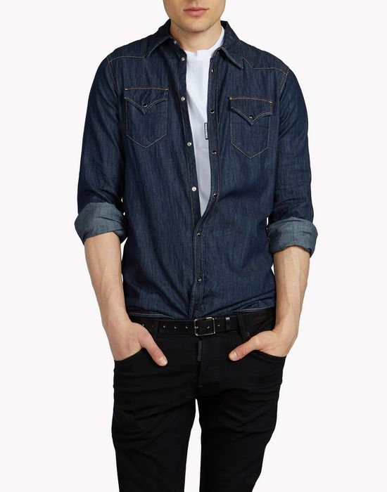 Dsquared2 Western Shirt - Denim Shirts for Men | Official Store