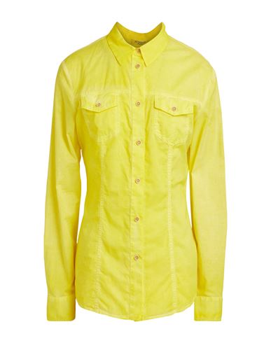 Woman Shirt Yellow Size 8 Cotton