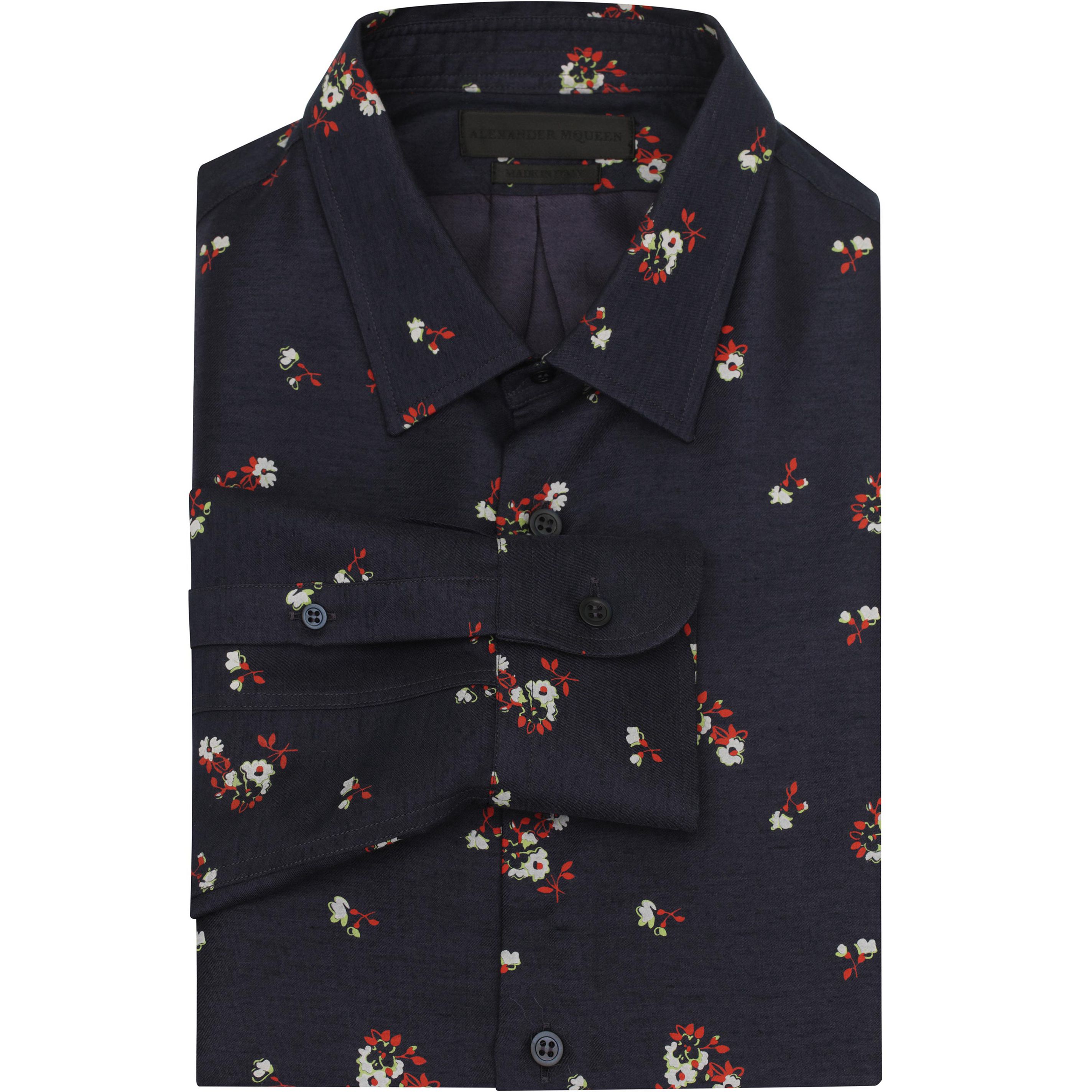 Floral Classic Fit Shirt Alexander McQueen | Long Sleeve Shirt | Shirts