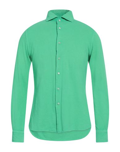 Altea Man Shirt Green Size 15 Cotton